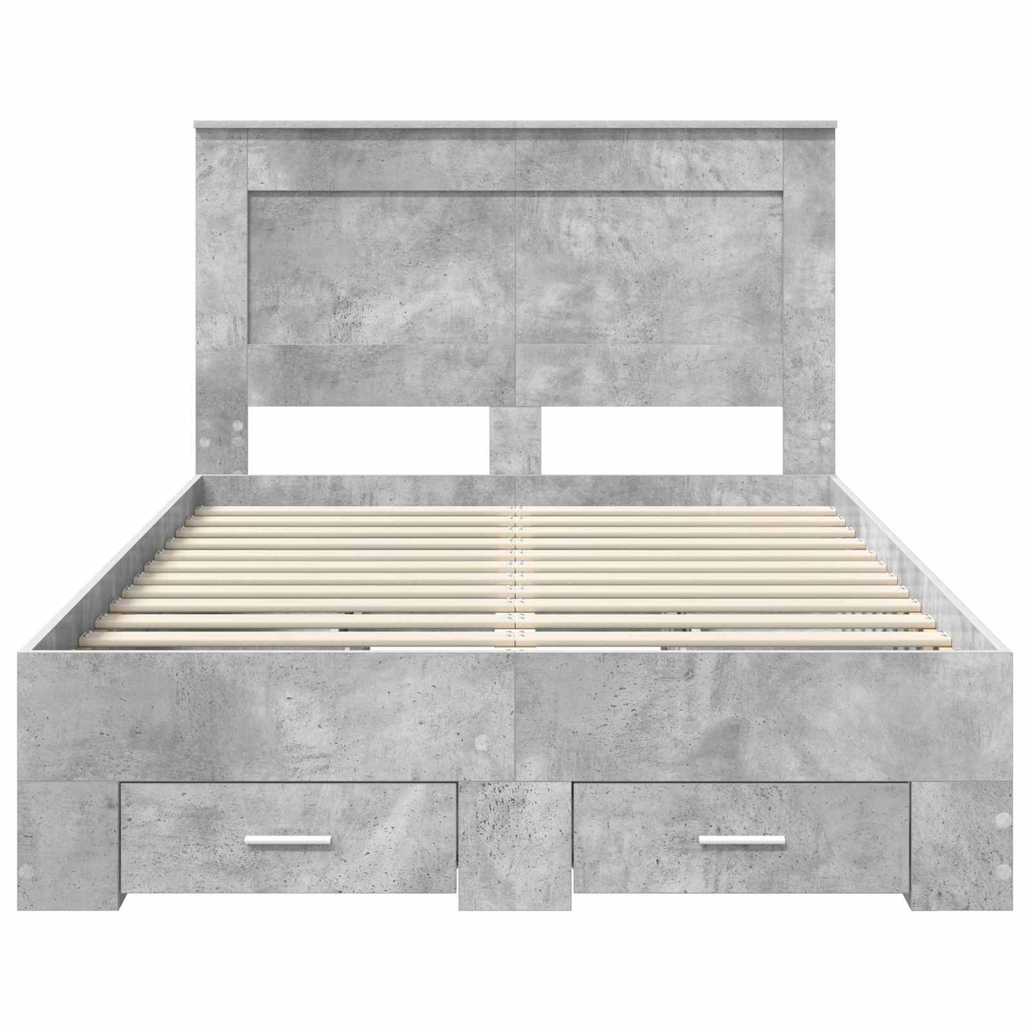 Struttura del letto con testiera Grigio cemento 120 x 200 cm | homemem39