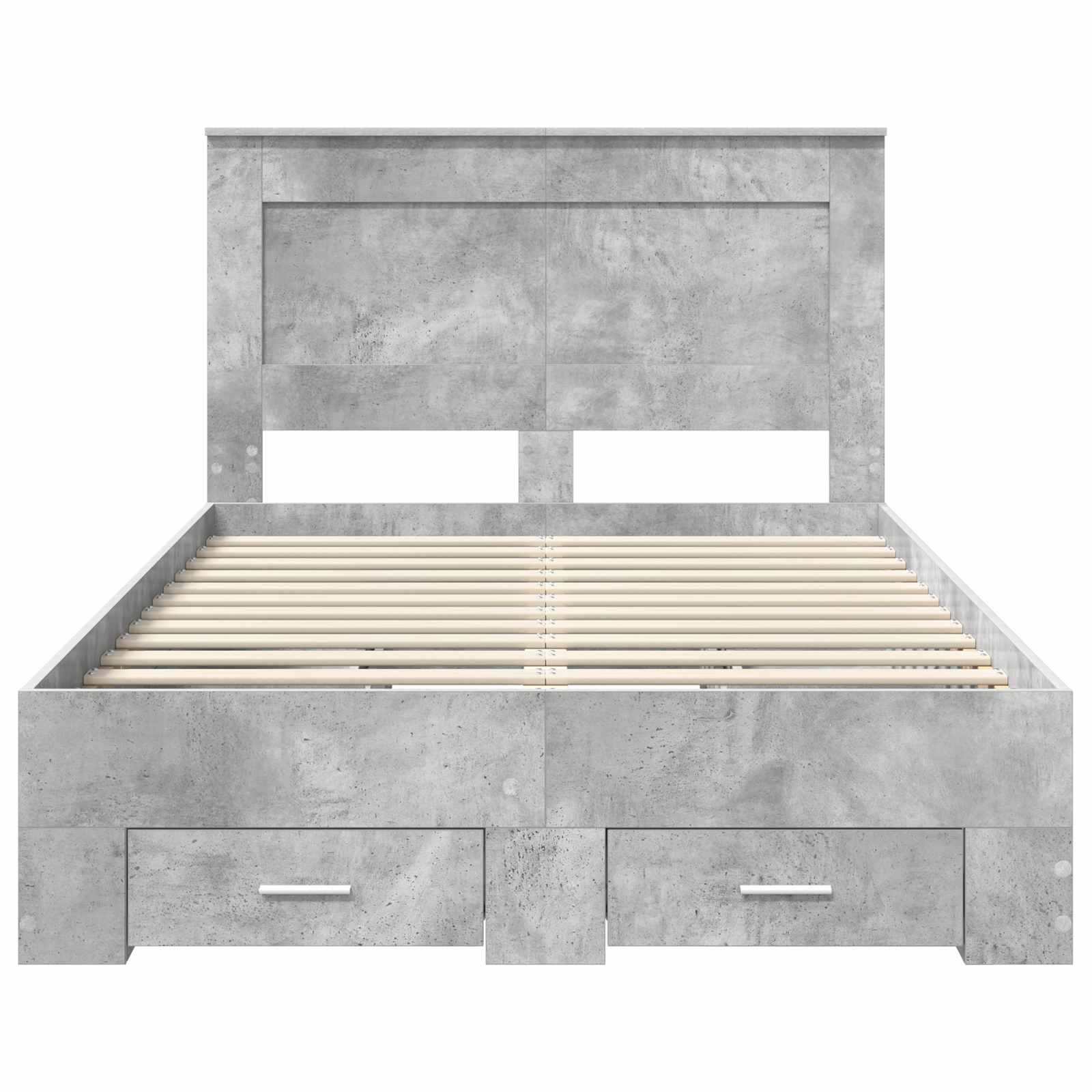 Struttura del letto con testiera Grigio cemento 120 x 200 cm | homemem39