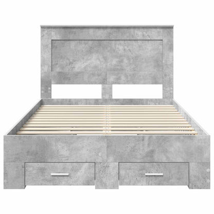 Struttura del letto con testiera Grigio cemento 120 x 200 cm | homemem39