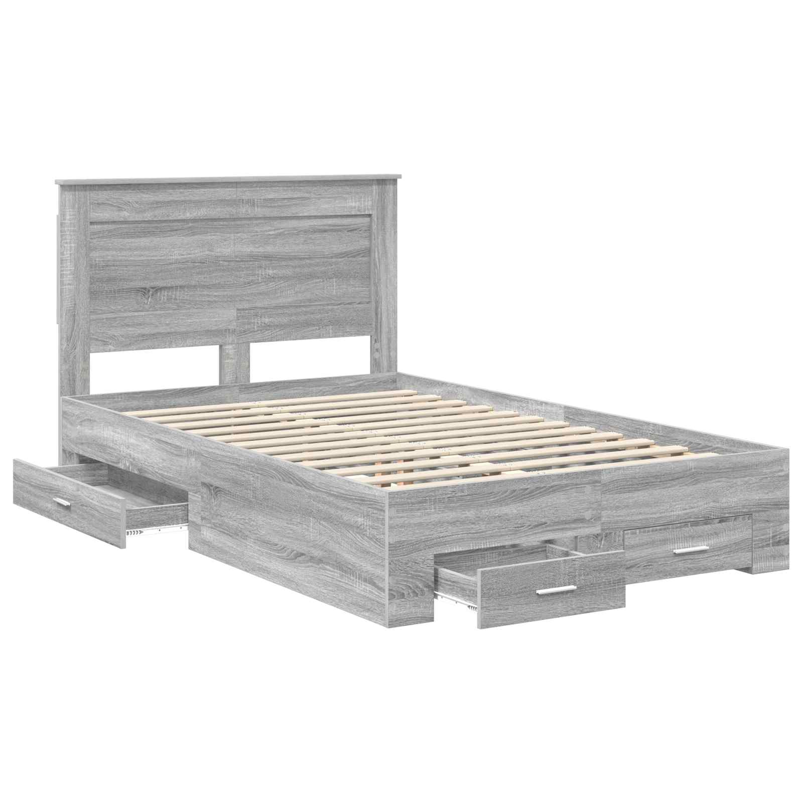 Struttura del letto con cassetto con testiera Legno multistrato | homemem39