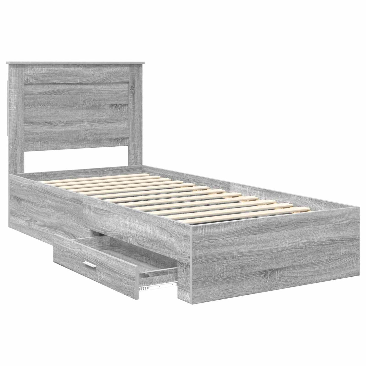 Struttura del letto con cassetto con testiera Legno multistrato | homemem39