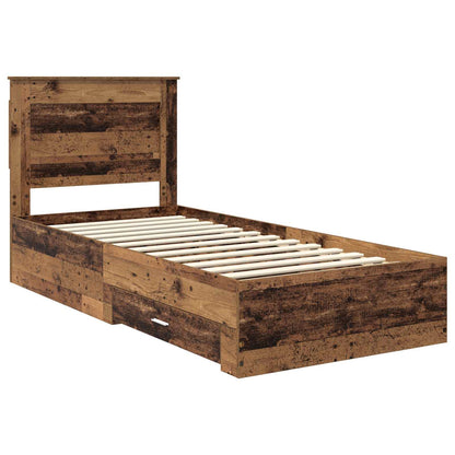 Struttura del letto con cassetto con testiera Legno multistrato | homemem39