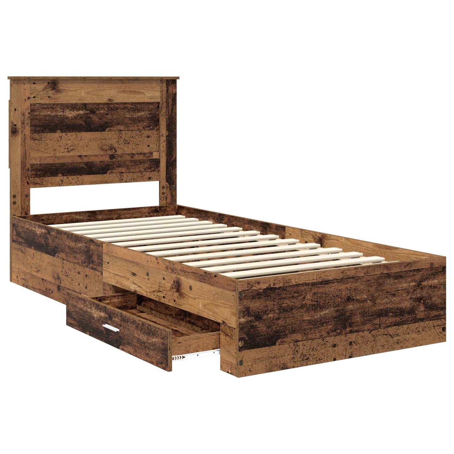 Struttura del letto con cassetto con testiera Legno multistrato | homemem39
