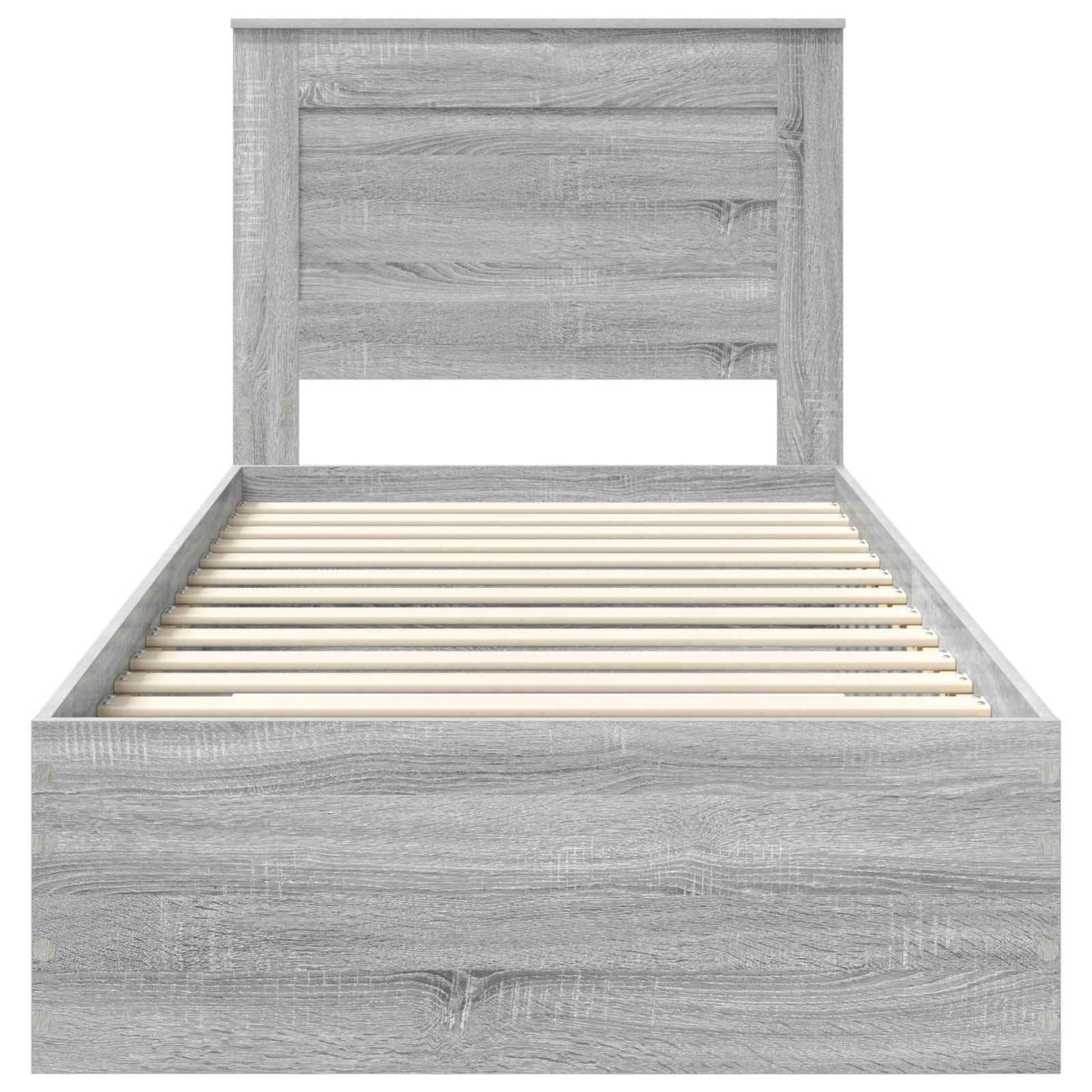 Struttura del letto Grigio Sonoma e Argento 75 x 190 cm | homemem39