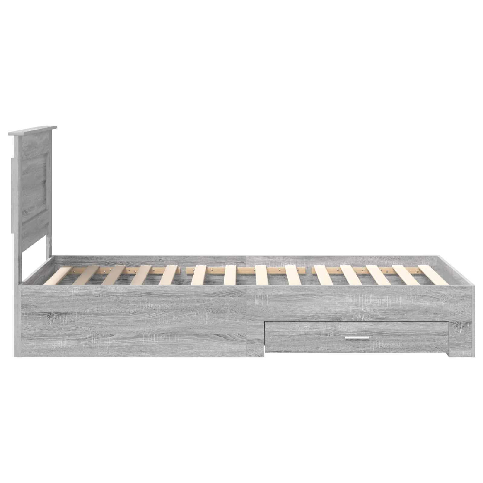 Struttura del letto Grigio Sonoma e Argento 75 x 190 cm | homemem39