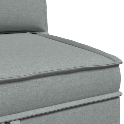 Set di mobili per il soggiorno 4 pcs Grigio Chiaro Tessuto | homemem39