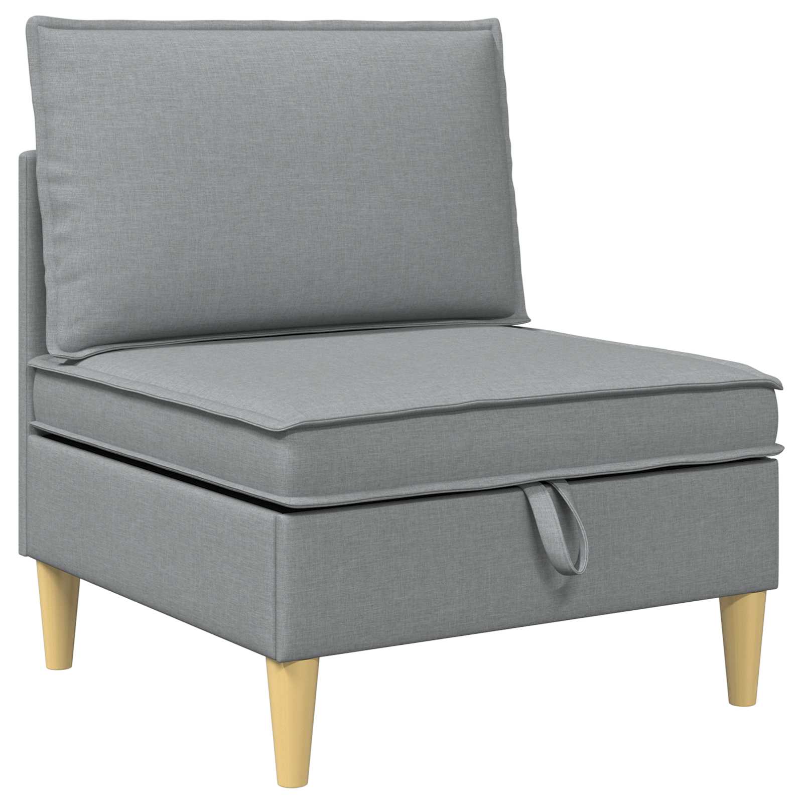 Set di mobili per il soggiorno 4 pcs Grigio Chiaro Tessuto | homemem39
