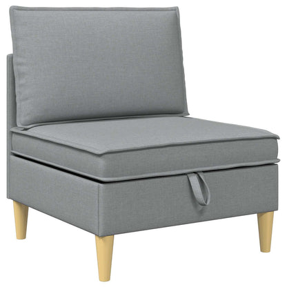 Set di mobili per il soggiorno 4 pcs Grigio Chiaro Tessuto