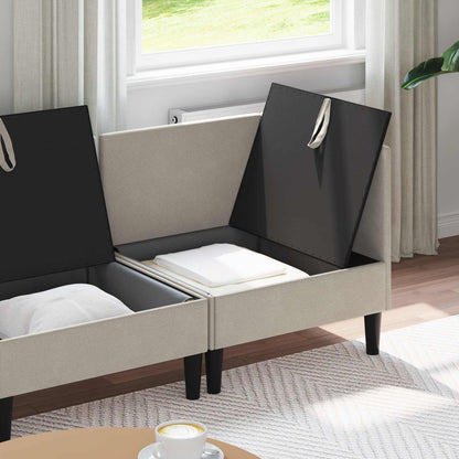 Set di mobili per il soggiorno 3 pcs Avena Tessuto | homemem39