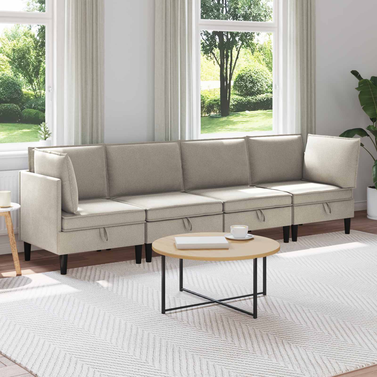 Set di mobili per il soggiorno 4 pcs Avena Tessuto | homemem39