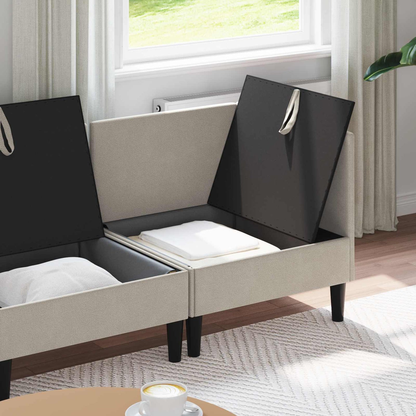 Set di mobili per il soggiorno 4 pcs Avena Tessuto | homemem39
