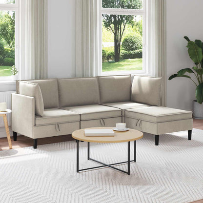 Set di mobili per il soggiorno 4 pcs Avena Tessuto | homemem39
