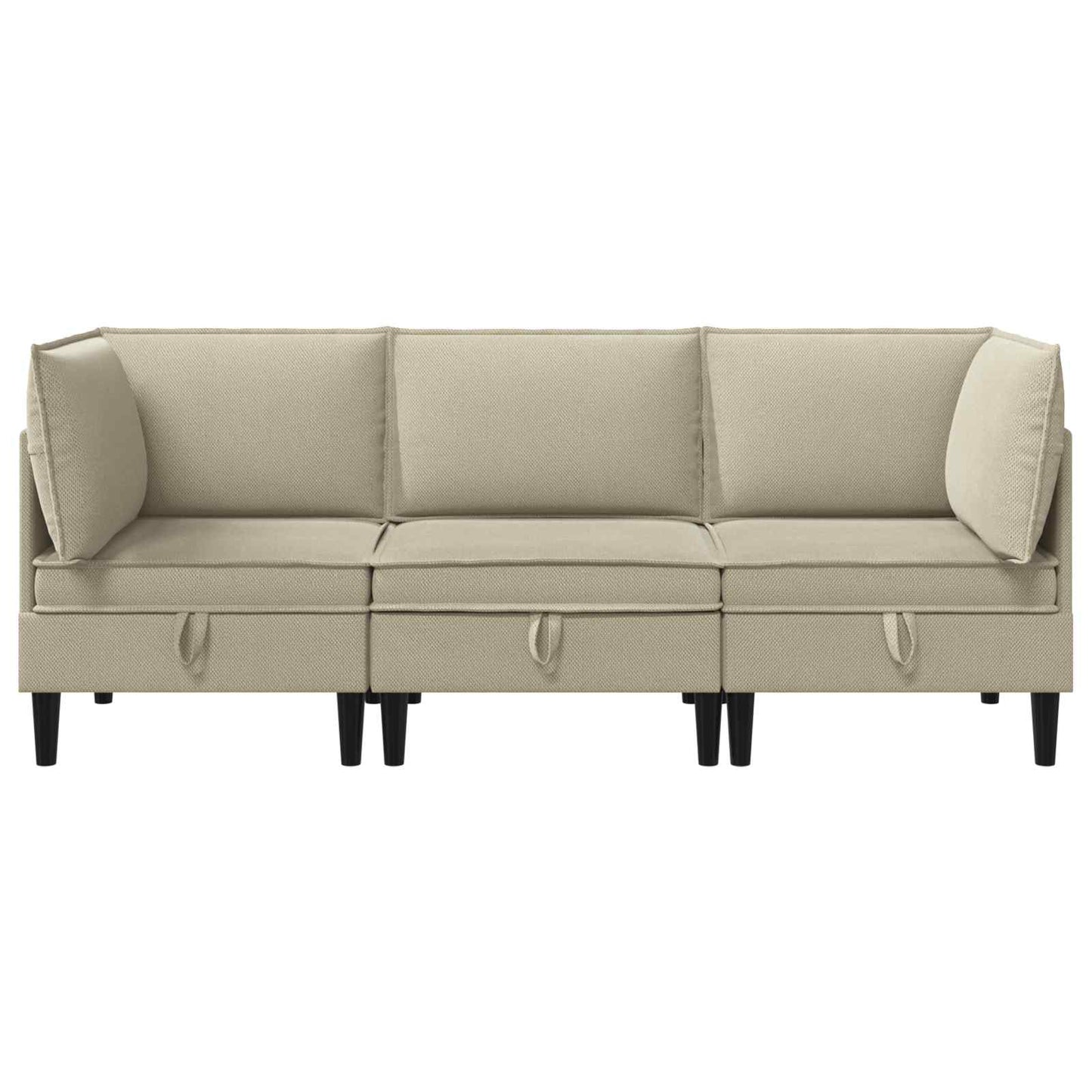 Set di mobili per il soggiorno 3 pcs Sabbia Tessuto | homemem39