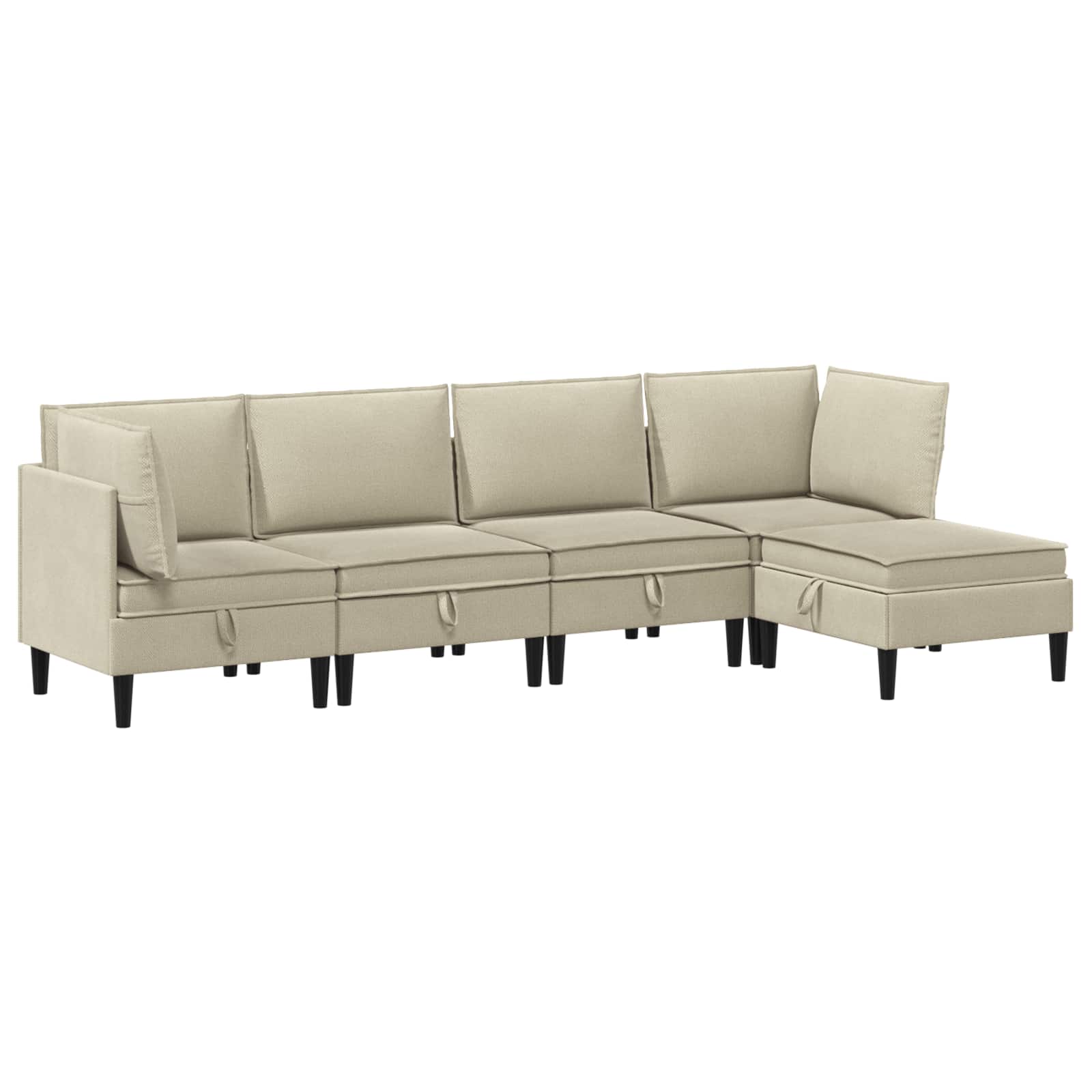 Set di mobili per il soggiorno 5 pcs Sabbia Tessuto | homemem39