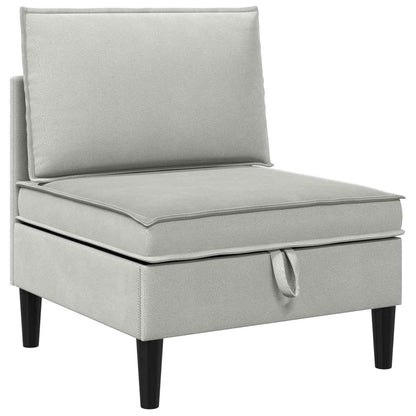Set di mobili per il soggiorno 3 pcs Grigio chiaro Tessuto | homemem39