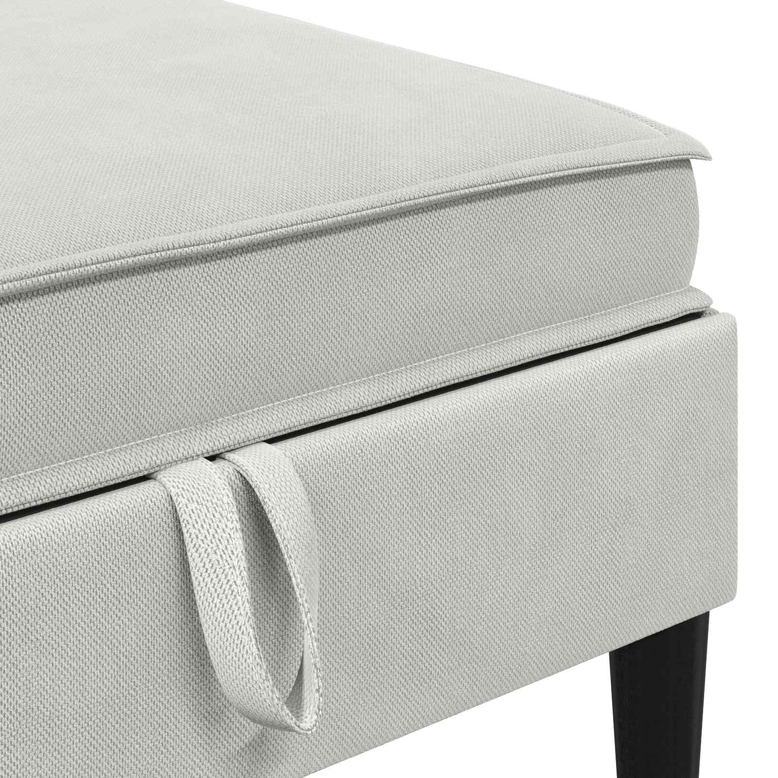 Set di mobili per il soggiorno 6 pcs Grigio chiaro Tessuto | homemem39