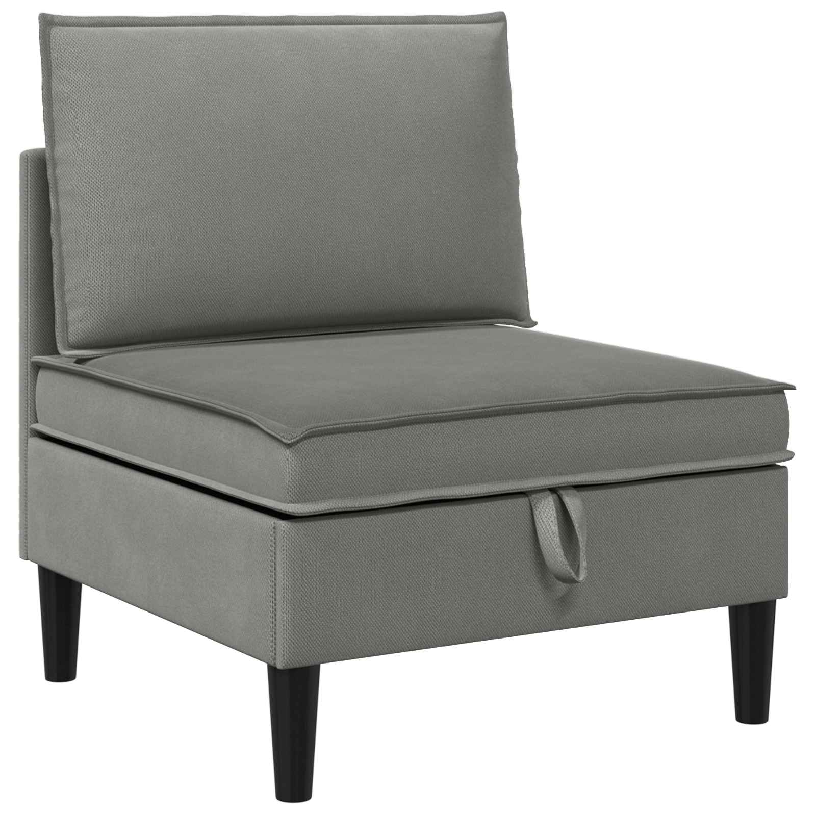Set di mobili per il soggiorno 3 pcs Grigio scuro Tessuto | homemem39