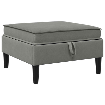Set di mobili per il soggiorno 4 pcs Grigio scuro Tessuto | homemem39