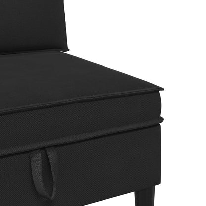Set di mobili per il soggiorno 3 pcs Nero Tessuto | homemem39