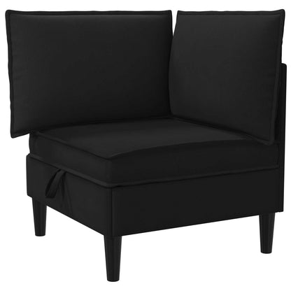 Set di mobili per il soggiorno 4 pcs Nero Tessuto | homemem39