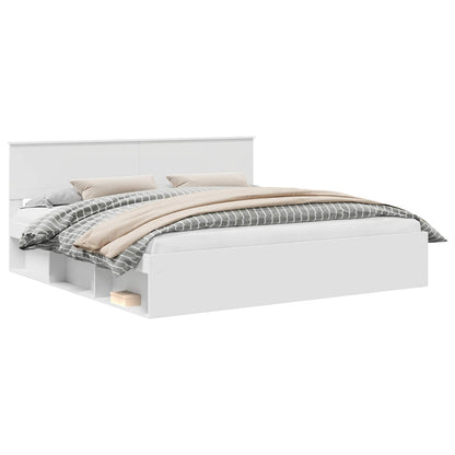 Struttura del letto Bianco 200 x 200 cm Pino massello | homemem39