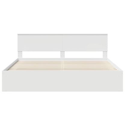 Struttura del letto Bianco 200 x 200 cm Pino massello | homemem39