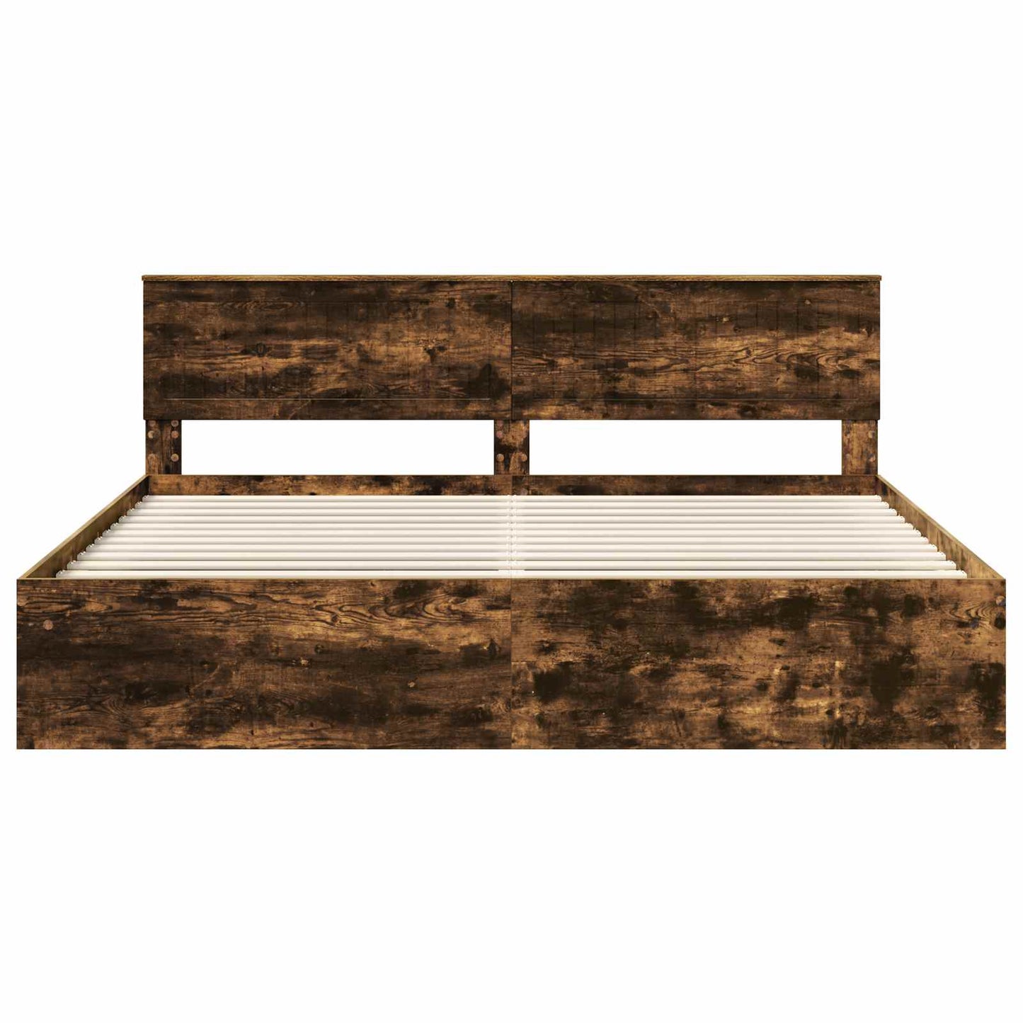 Struttura del letto Rovere fumé 200 x 200 cm Pino massello | homemem39