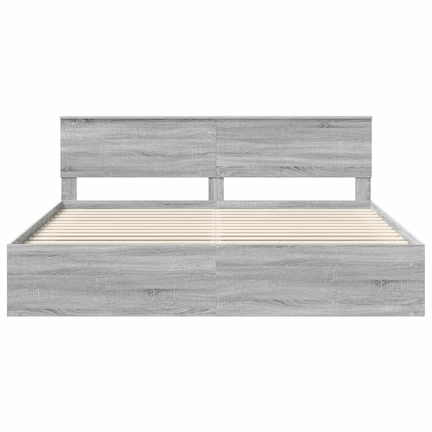 Struttura del letto Grigio Sonoma 200 x 200 cm Pino massello | homemem39