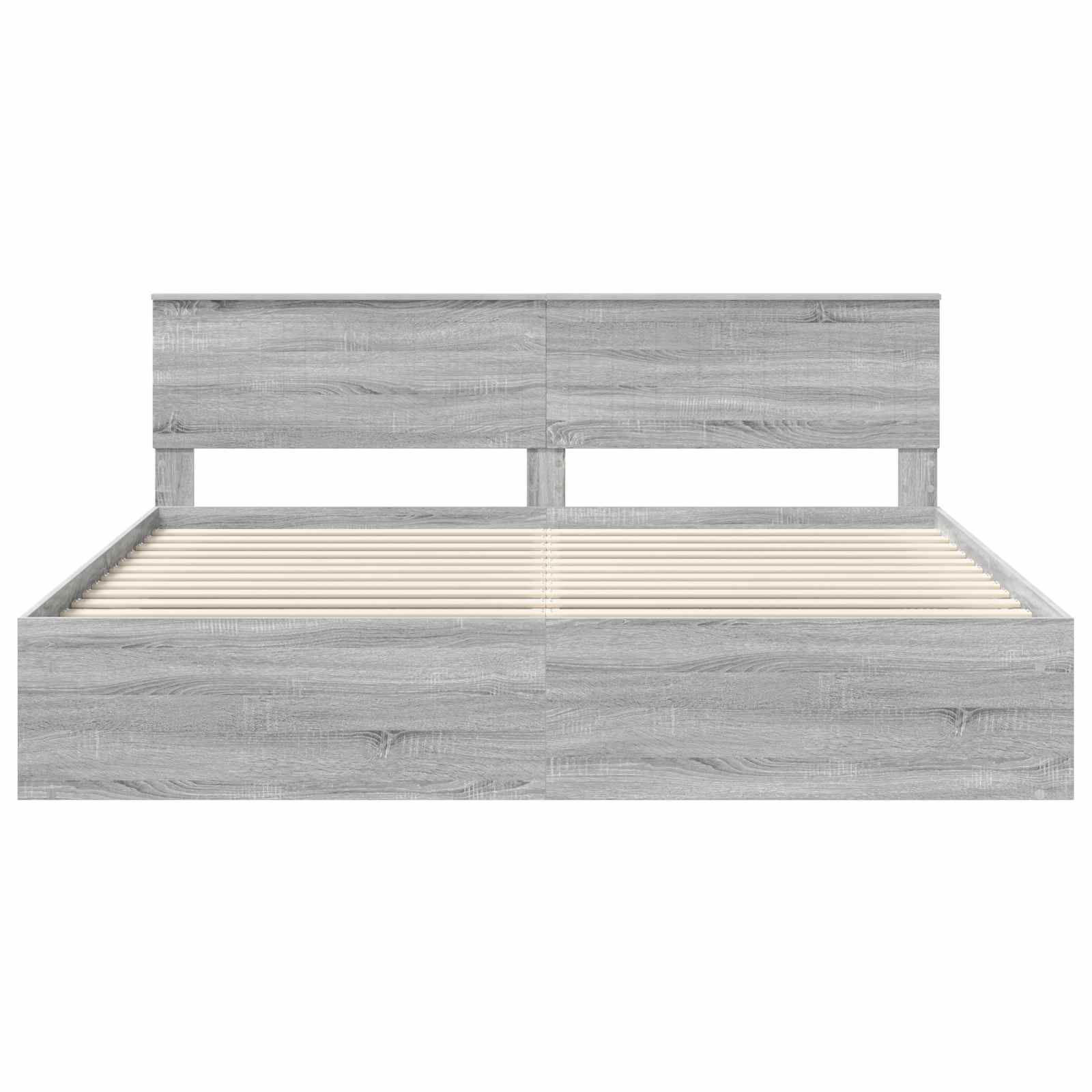 Struttura del letto Grigio Sonoma 200 x 200 cm Pino massello | homemem39