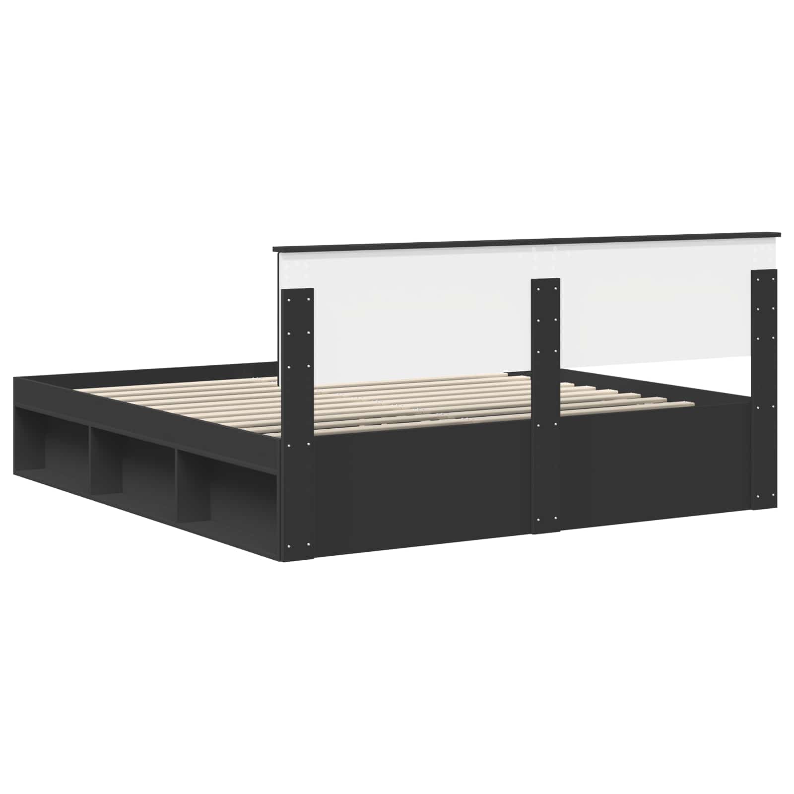 Struttura del letto Nero 180 x 200 cm Pino massello | homemem39