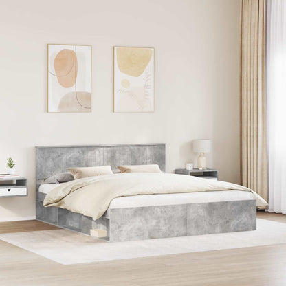 Struttura del letto Calcestruzzo 180 x 200 cm Pino massello | homemem39
