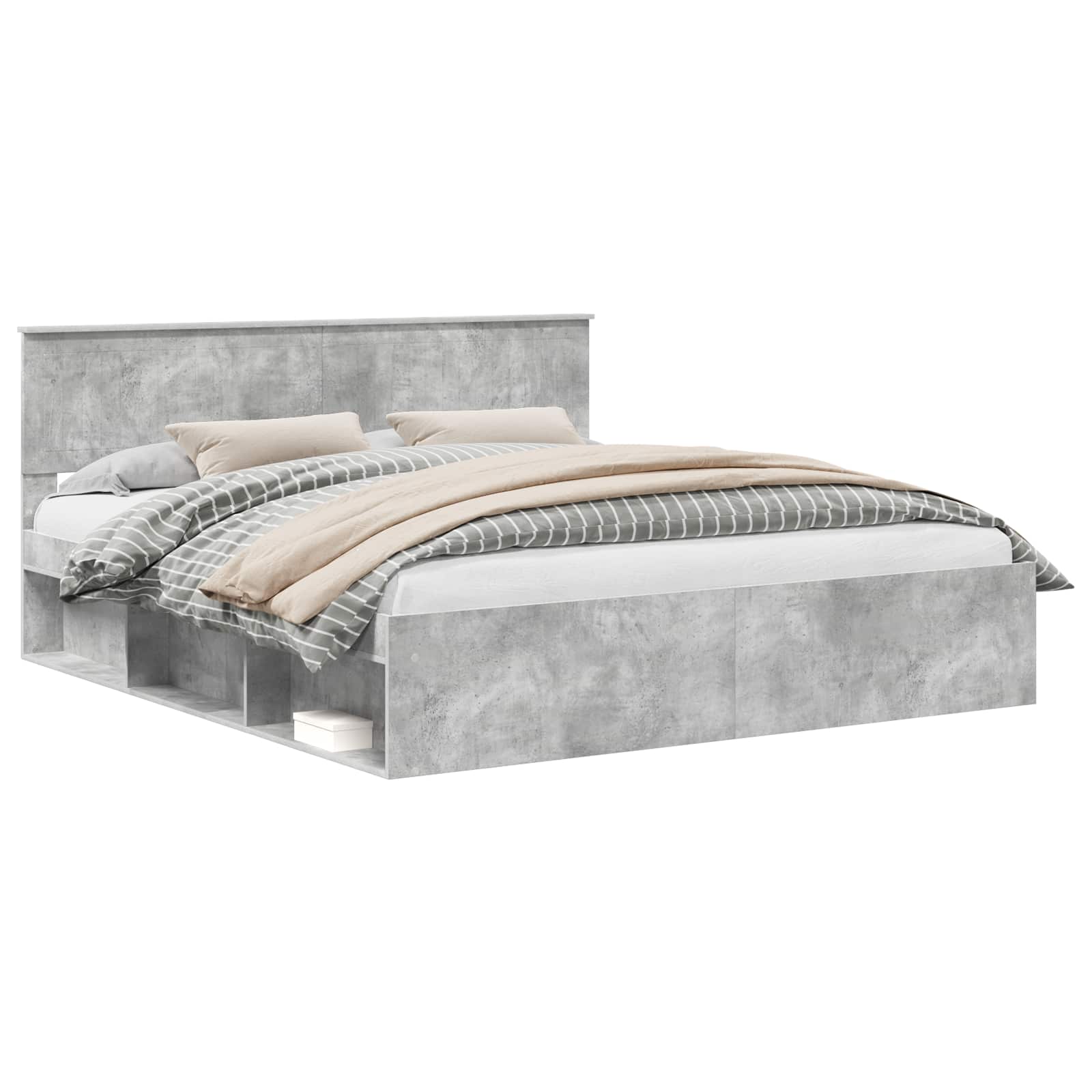 Struttura del letto Calcestruzzo 180 x 200 cm Pino massello | homemem39