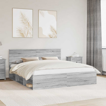 Struttura del letto Grigio Sonoma 180 x 200 cm Pino massello | homemem39