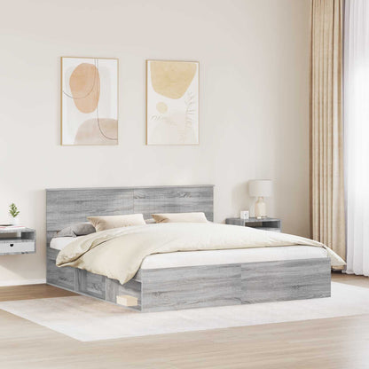 Struttura del letto Grigio Sonoma 180 x 200 cm Pino massello | homemem39