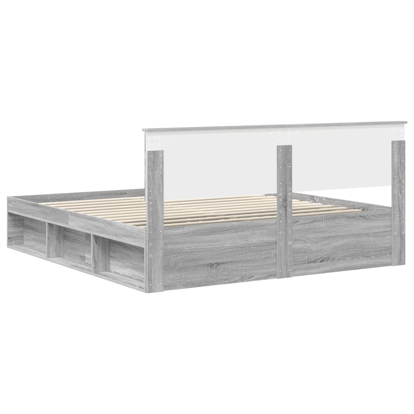 Struttura del letto Grigio Sonoma 180 x 200 cm Pino massello | homemem39