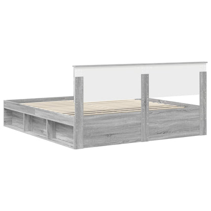 Struttura del letto Grigio Sonoma 180 x 200 cm Pino massello | homemem39