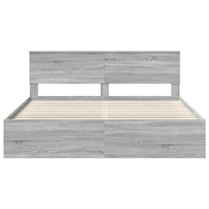 Struttura del letto Grigio Sonoma 180 x 200 cm Pino massello | homemem39