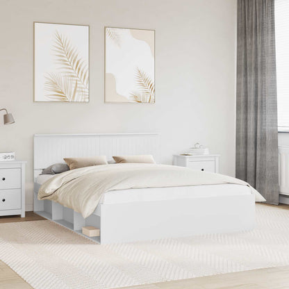 Struttura del letto Bianco 160 x 200 cm Pino massello | homemem39