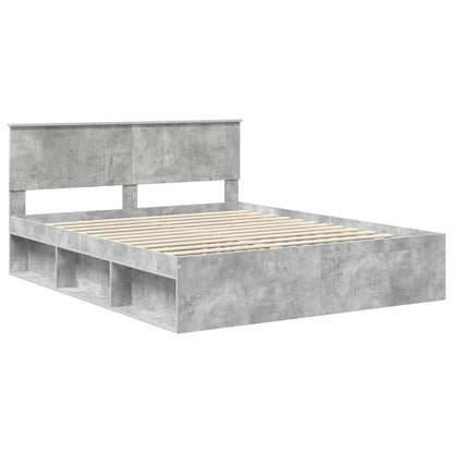 Struttura del letto Calcestruzzo 160 x 200 cm Pino massello | homemem39