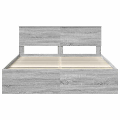 Struttura del letto Grigio Sonoma 160 x 200 cm Pino massello | homemem39