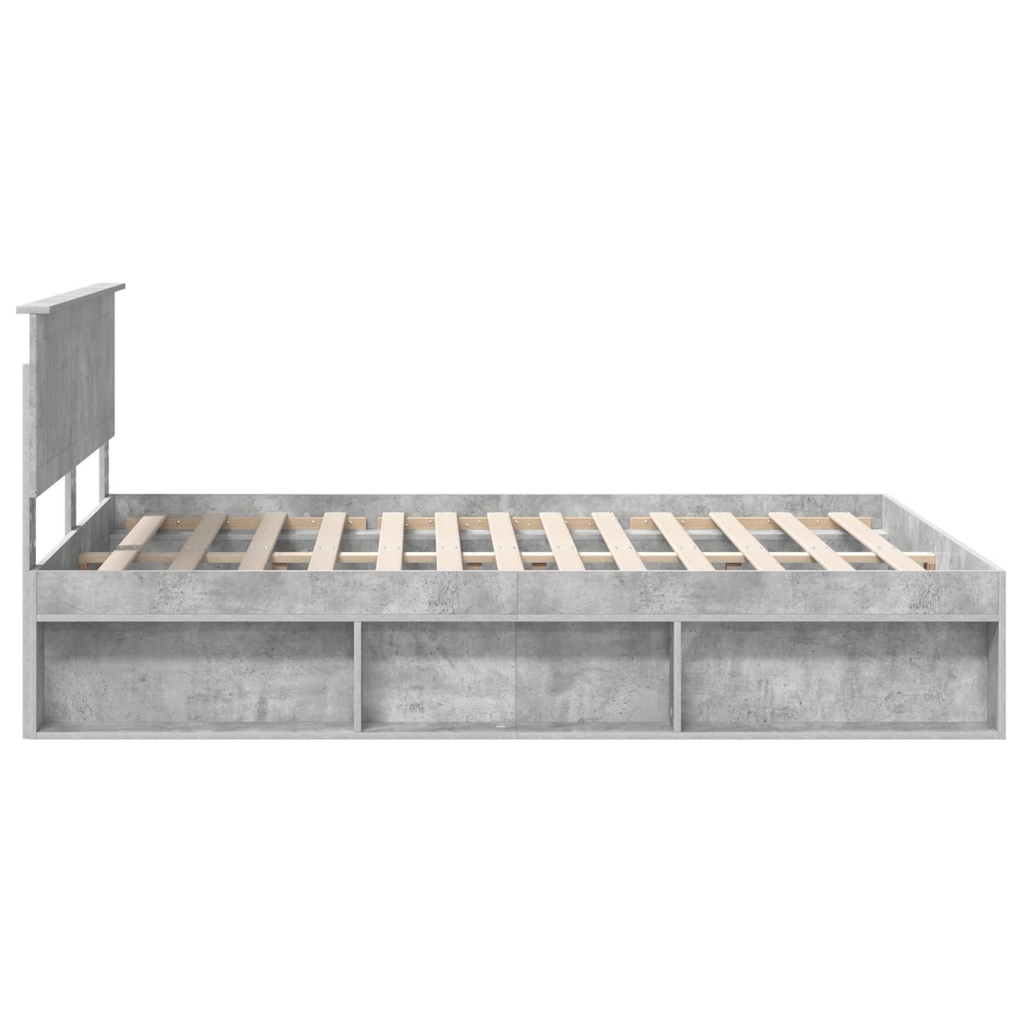 Struttura del letto Grigio Concretè 150 x 200 cm Pino massello | homemem39