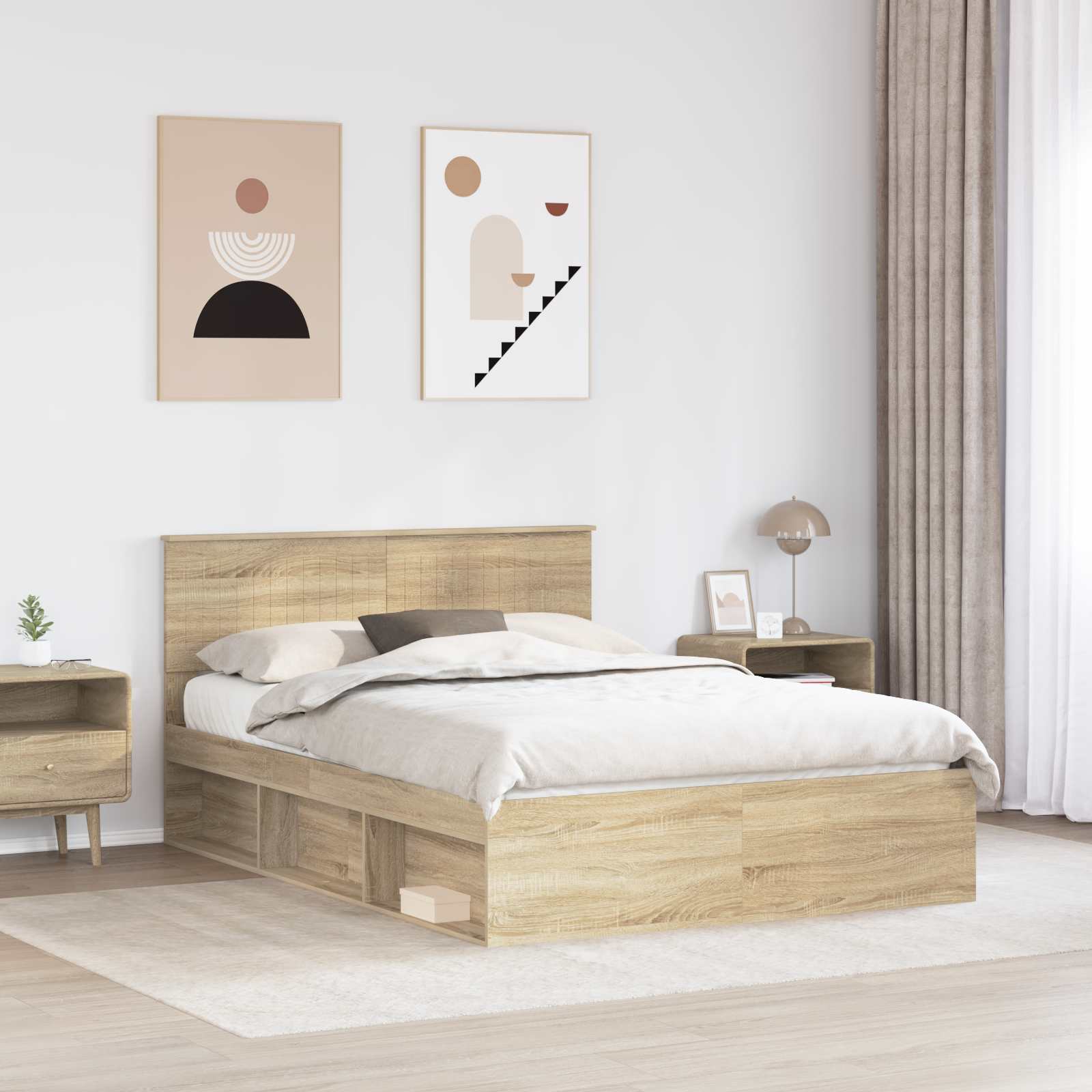Struttura del letto Sonoma 140 x 200 cm Pino massello | homemem39