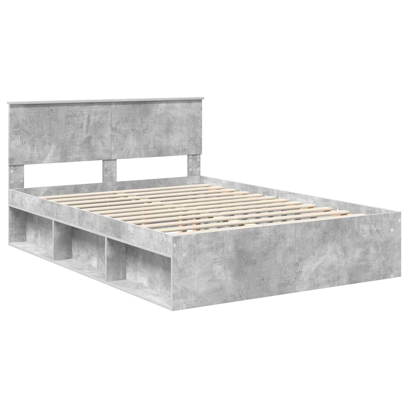Struttura del letto Calcestruzzo 140 x 200 cm Pino massello | homemem39