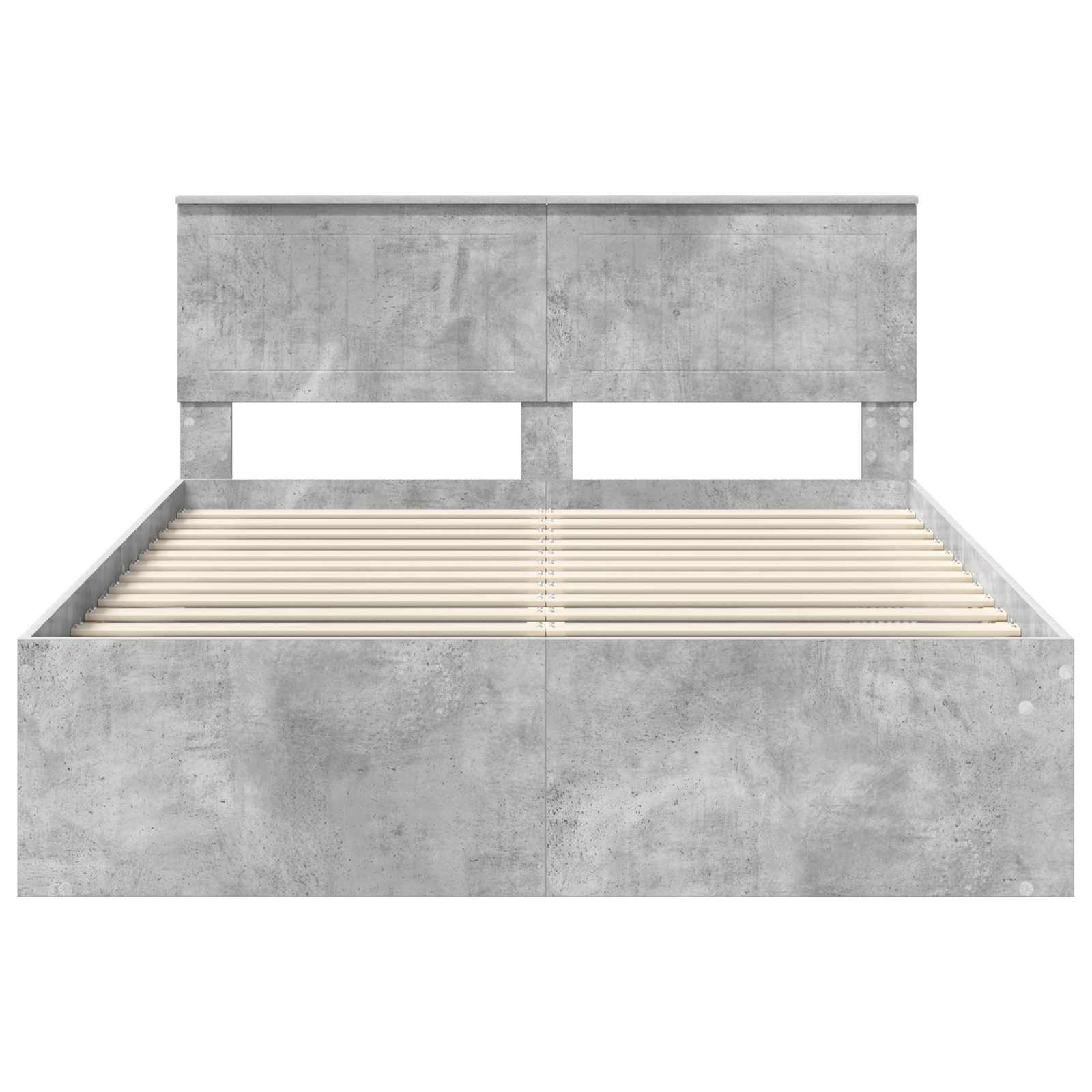 Struttura del letto Calcestruzzo 140 x 200 cm Pino massello | homemem39
