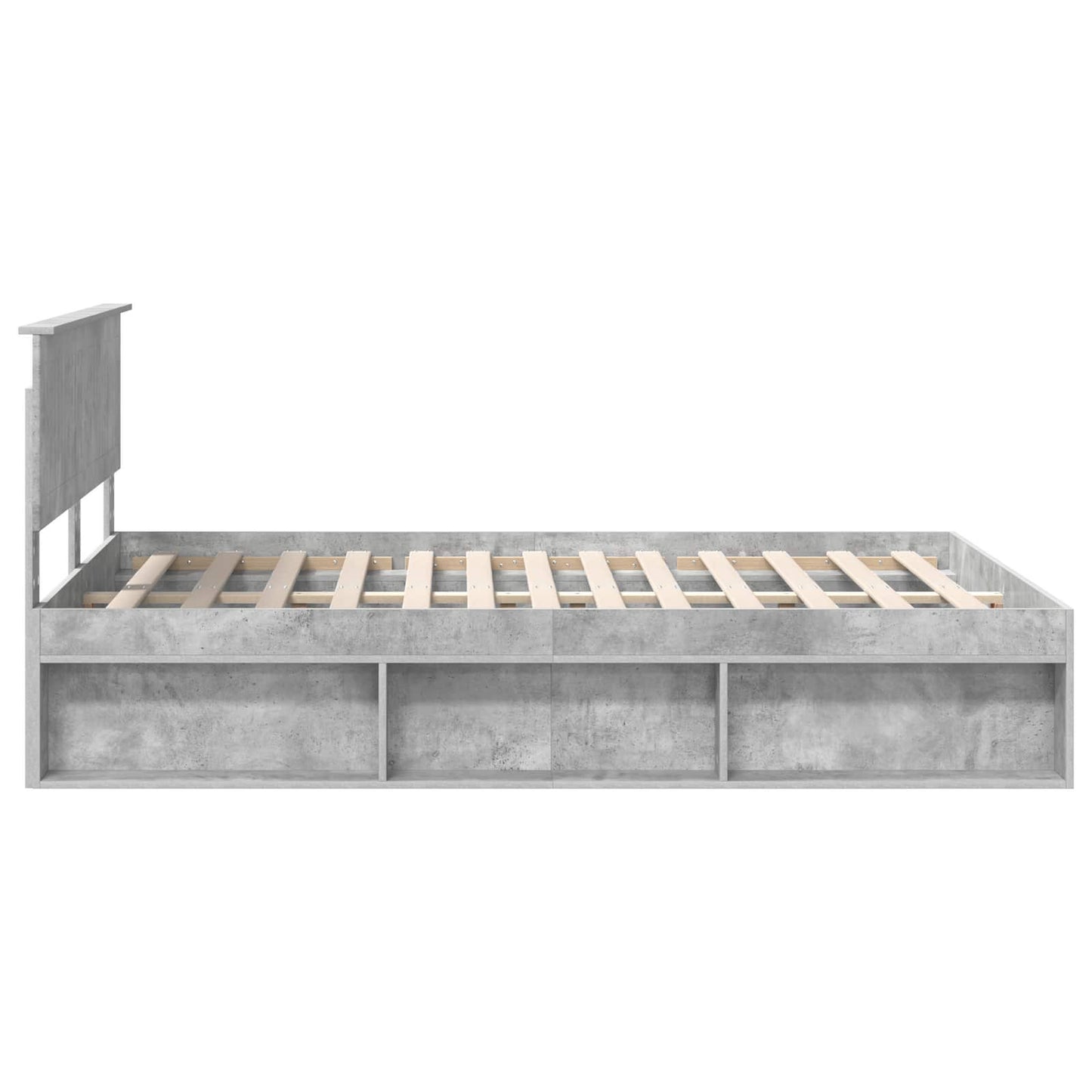 Struttura del letto Calcestruzzo 140 x 200 cm Pino massello | homemem39