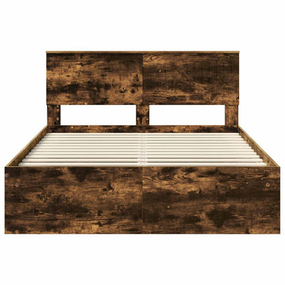 Struttura del letto Rovere fumé 140 x 200 cm Pino massello | homemem39