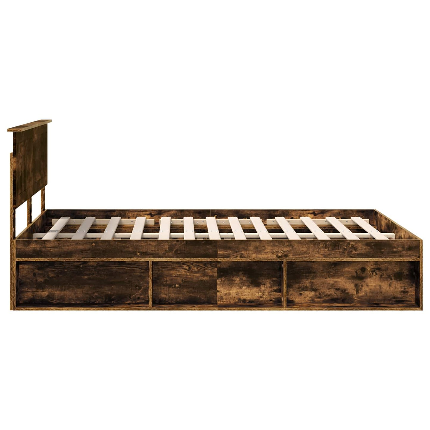 Struttura del letto Rovere fumé 140 x 200 cm Pino massello | homemem39