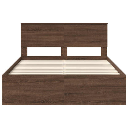 Struttura del letto Rovere Marrone 140 x 200 cm Pino massello | homemem39