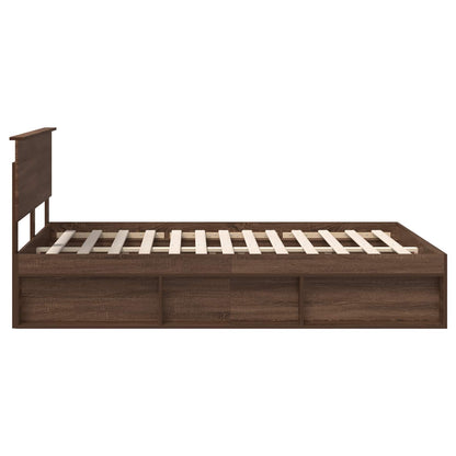 Struttura del letto Rovere Marrone 140 x 200 cm Pino massello | homemem39