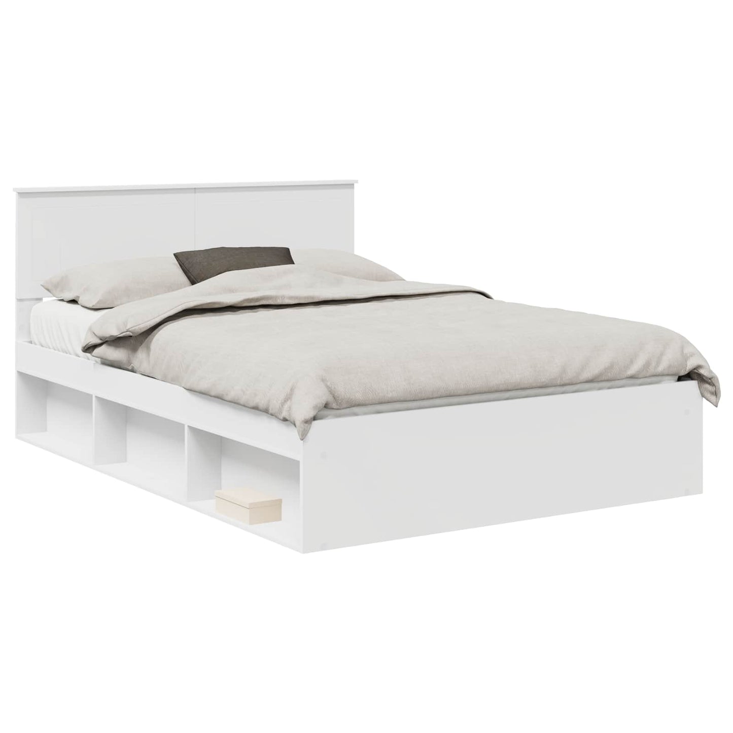 Struttura del letto Bianco 140 x 190 cm Pino massello | homemem39